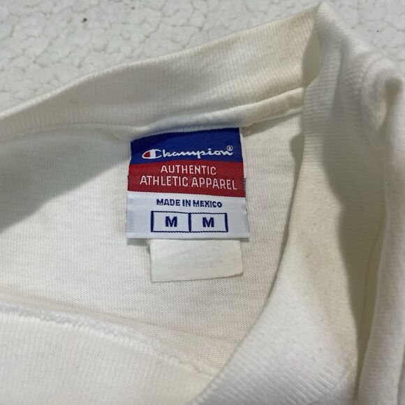 Vintage Champion NFL Pittsburgh Steelers White Long Sleeve Shirt Mens Medium - Picture 6 of 9